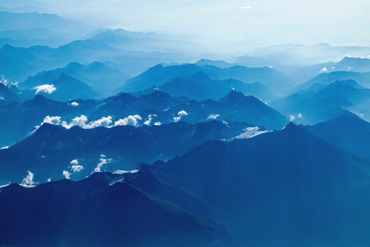 Dark Blue Mountain Tops Wall Murals