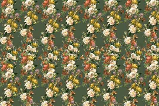 Green Bouquet Vines Wall Murals
