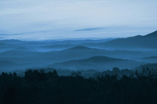 Ombre Blue Hilltops Wall Murals
