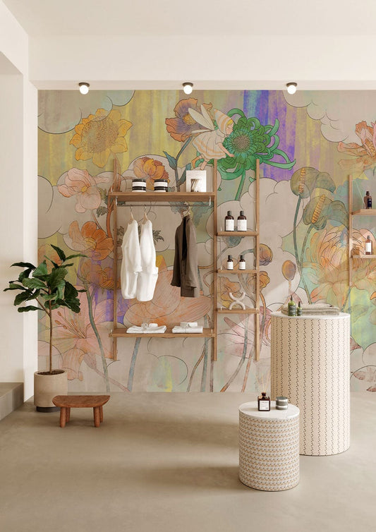 Elves In Flowers Wall Murals II