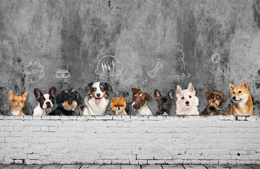 Dogs with Thoughts Wall Murals