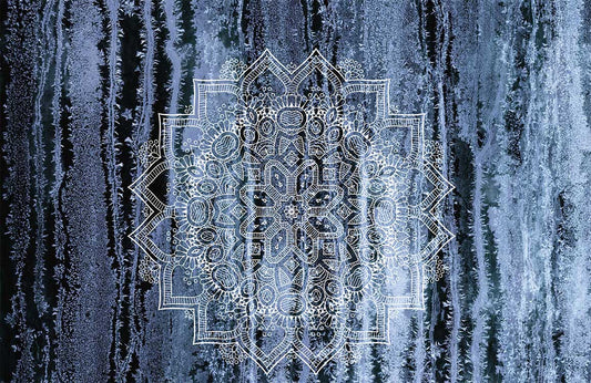 Mandala on Ice Crystals Wall Murals
