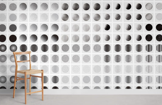 Ombre Black Circles ll Wall Murals