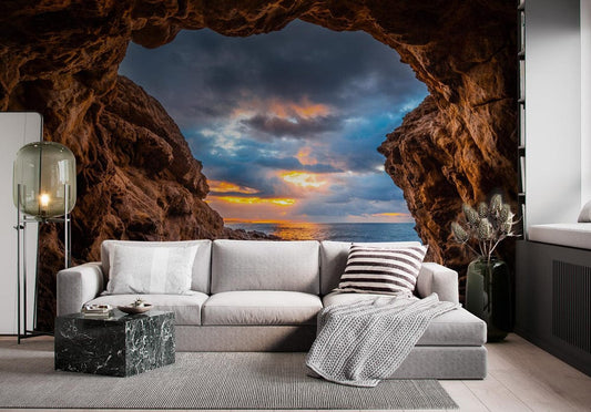 Ocean from Cave Wall Murals