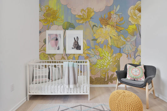 Elves In Flowers Wall Murals