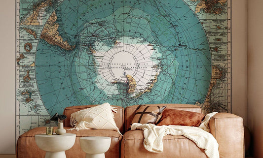 Antarctica Map Wall Murals