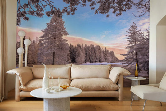 Snowy Forest Wall Murals