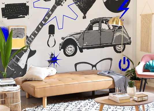 Klein Blue Pattern Wall Murals