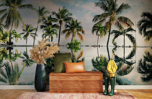 Oceanside Coconut Tree Wall Murals