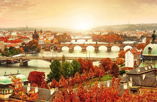 Prague Sunset Wall Murals