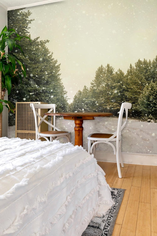 Forest Snowy Day Wall Murals