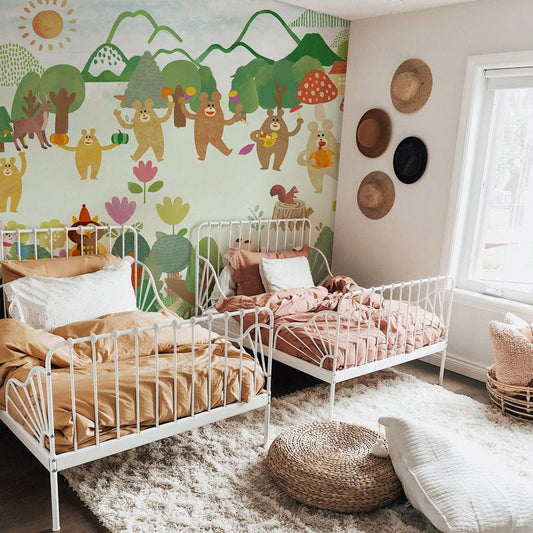 Animals' Spring Gathering Wall Murals