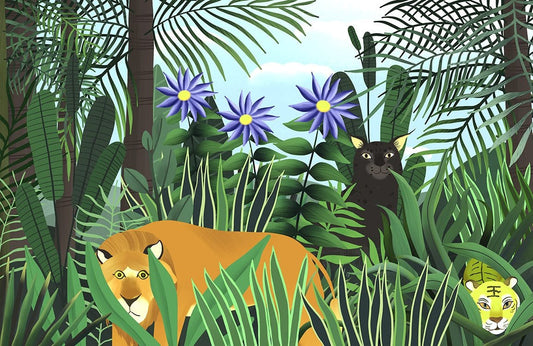 Jungle Animals Wall Murals