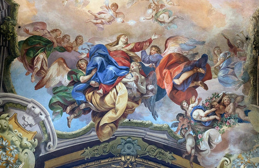 Assumption Day of Mary Wall Murals