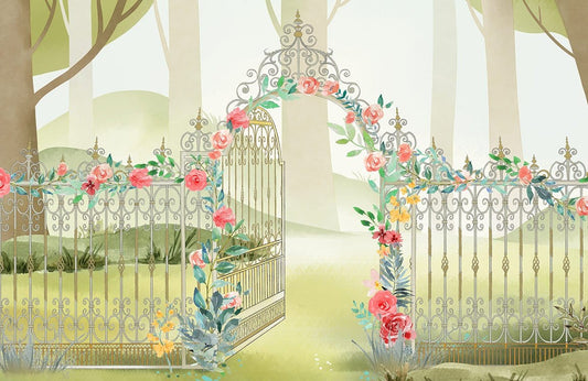 Flower Gate Wall Murals