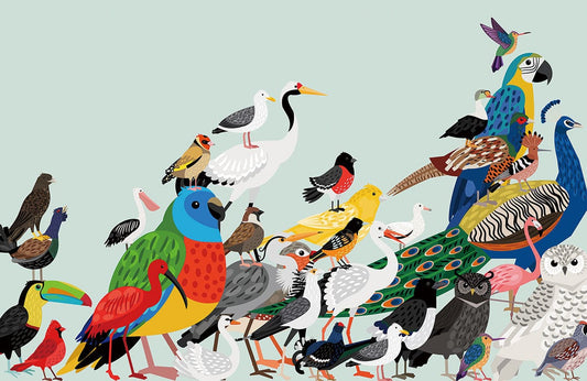 Birds Gathering Wall Murals
