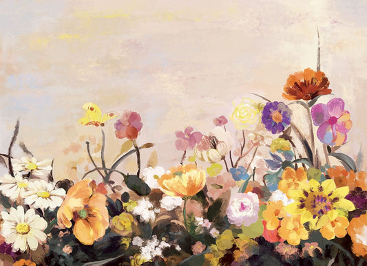 Blossoms above Pink Wall Murals