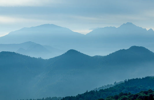 Blue Foggy Mountain Wall Murals