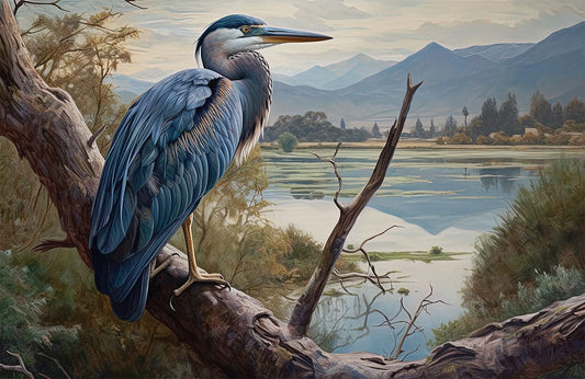 Resting Heron Wall Murals