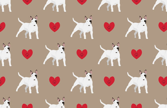 Dog & Heart Wall Murals