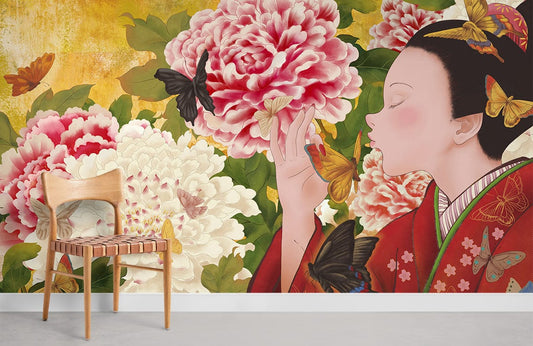 Butterfly Girl Wall Murals