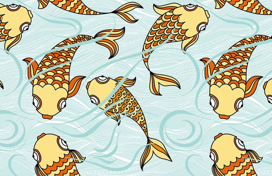 Carps In Pool Wall Murals