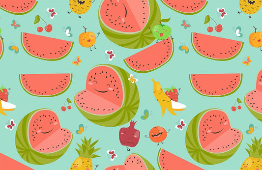 Cartoon Watermelons Wall Murals