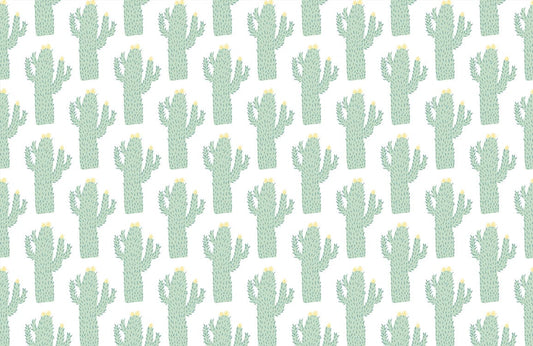 Childish Green Cactus Wall Murals