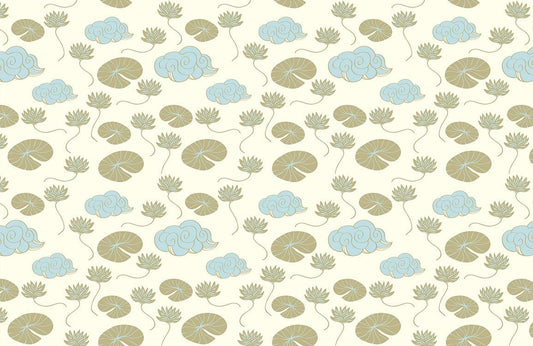 Clouds & Leaf Wall Murals