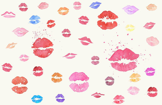 Colorful Lips Wall Murals