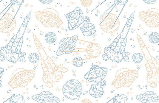 Colorful Space Sketches ll Wall Murals