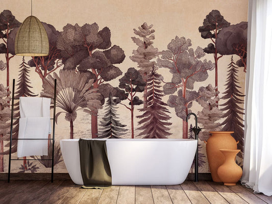 Colorful Various Trees Wall Murals