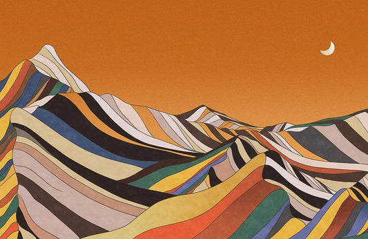 Colourful Mountain Wall Murals