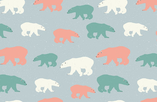 Colourful Polar Bear Wall Murals