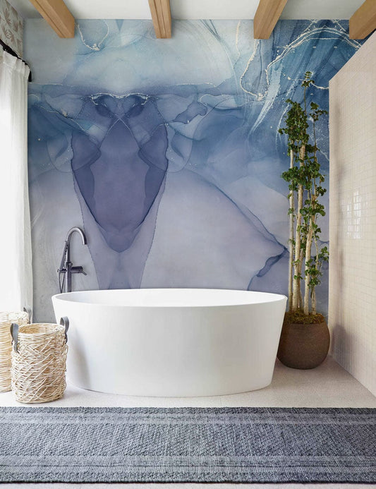 Cooler Blue Marble Wall Murals