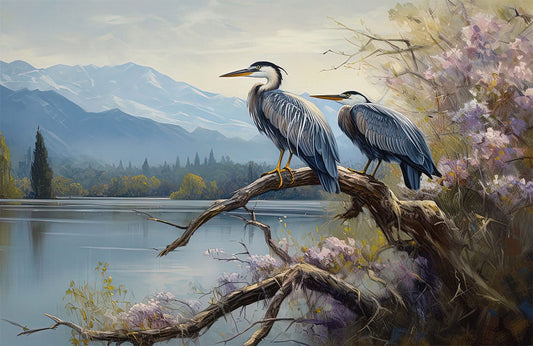 Great Blue Herons Wall Murals
