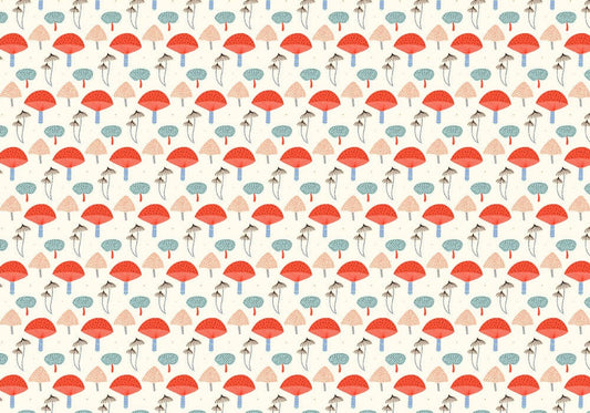 Cute Red Mushrooms Wall Murals