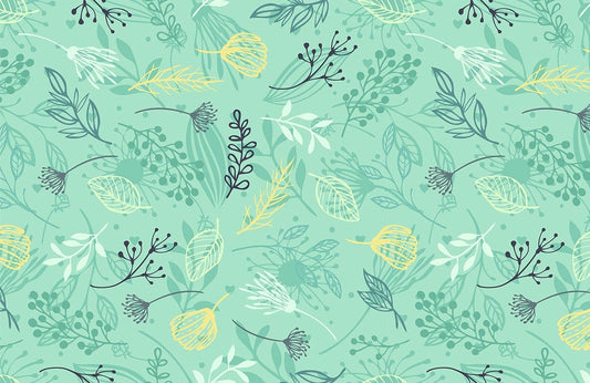 Ditsy Leaf Wall Murals