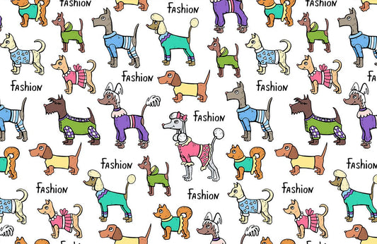 Fashion Dogs Wall Murals