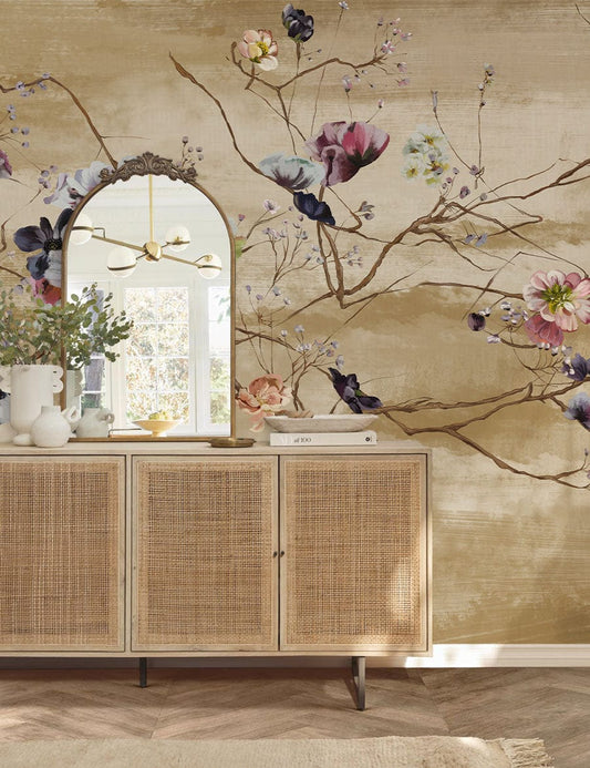 Flower Branch Painting Wall Murals