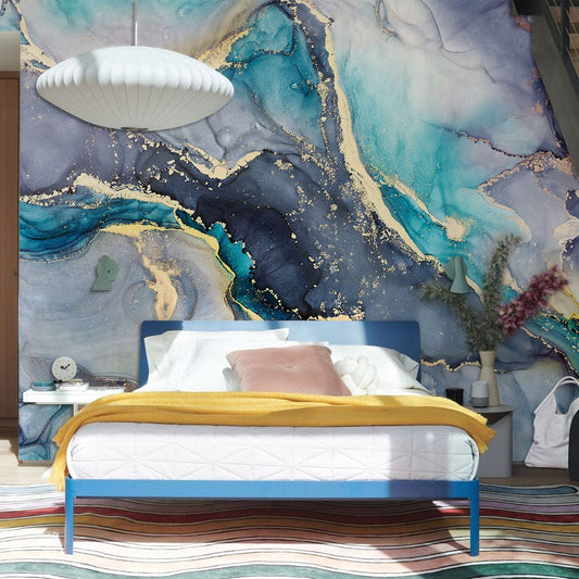 Fluid Watercolor Marble Wall Murals