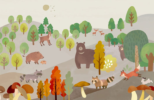 Forest Animals Migration Wall Murals