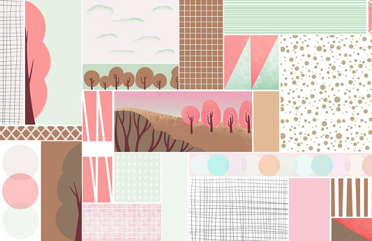 Geometric Combination II Wall Murals