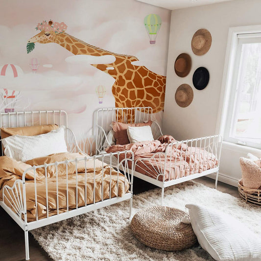 Giraffe & Balloon II Wall Murals