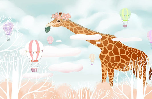 Giraffe & Balloon Wall Murals