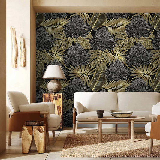 Golden and Dark Wall Murals