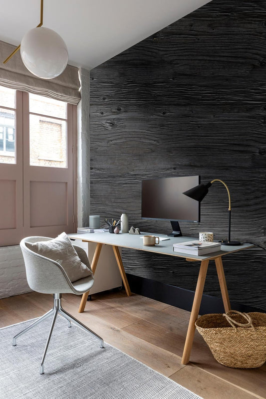 Gray Wood Texture Wall Murals