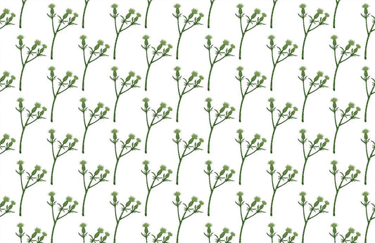 Green Floral Pattern Wall Murals