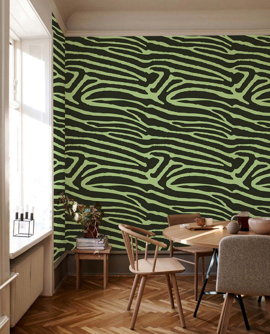 Green Fur Wall Murals