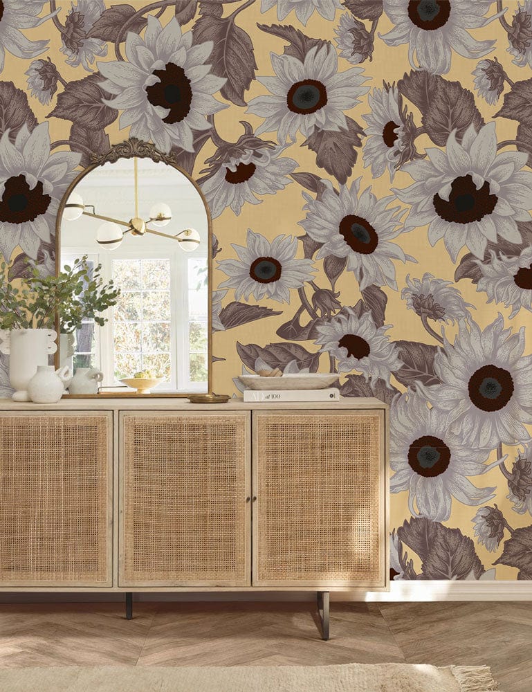 Grey Daisies Wall Murals